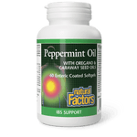 Natural Factors Peppermint Oil with Oregano & Caraway Seed Oils 60 Softgels - Five Natural