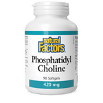 Natural Factors Phosphatidyl Choline 420 mg 90 Softgels - Five Natural