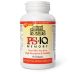 Natural Factors PS IQ Memory 25 mg PS & 350 mg Omega-3-6 60 Softgels - Five Natural
