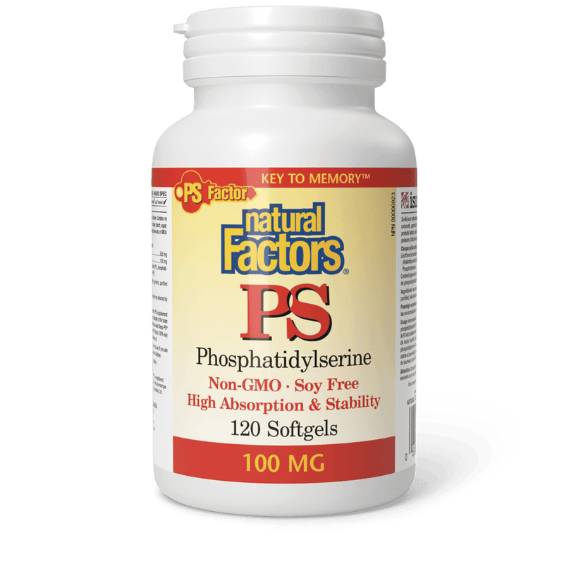 Natural Factors PS Phosphatidylserine 100 mg 120 Softgels - Five Natural