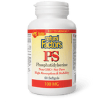 Natural Factors PS Phosphatidylserine 100 mg 60 Softgels - Five Natural