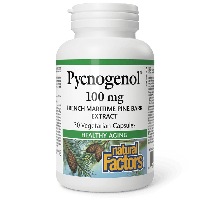 Natural Factors Pycnogenol 100 mg 30 Veg Capsules - Five Natural
