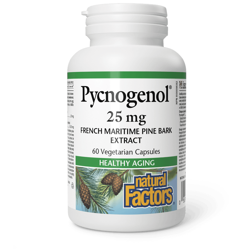 Natural Factors Pycnogenol 25 mg 60 Veg Capsules - Five Natural
