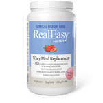 Natural Factors RealEasy with PGX Whey Meal Replacement Strawberry 885g - Five Natural