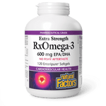 Natural Factors RxOmega-3 Extra Strength 600 mg 120 Softgels - Five Natural