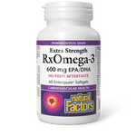Natural Factors RxOmega-3 Extra Strength 600 mg 60 Softgels - Five Natural