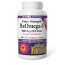 Natural Factors RxOmega-3 Extra Strength 600 mg Bonus Size (120+30) Softgels - Five Natural