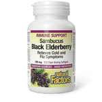 Natural Factors Sambucus Black Elderberry 100 mg 120 Softgels - Five Natural