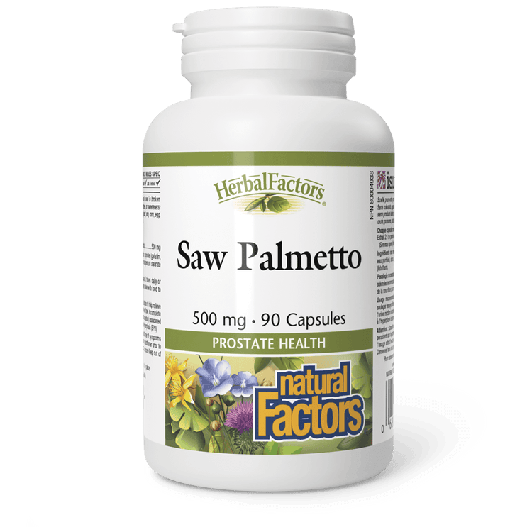 Natural Factors Saw Palmetto 500 mg 90 Capsules - Five Natural