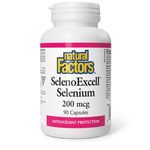 Natural Factors SelenoExcell Selenium 200 mcg 90 Capsules - Five Natural