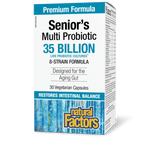 Natural Factors Senior’s Multi Probiotic 35 Billion Live Probiotic Cultures 30 Veg Capsules - Five Natural