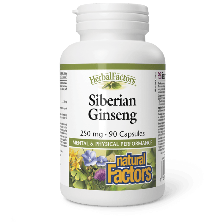 Natural Factors Siberian Ginseng 250 mg 90 Capsules - Five Natural