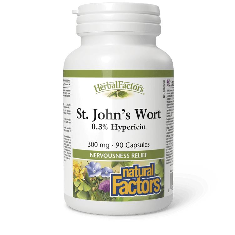 Natural Factors St. John’s Wort 300 mg 90 Capsules - Five Natural