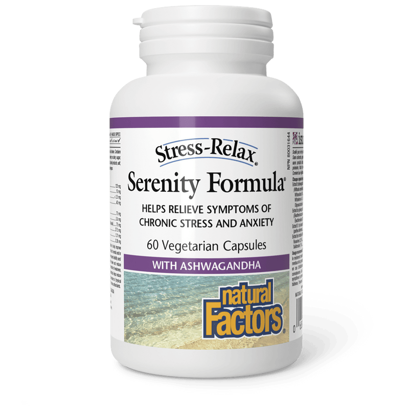 Natural Factors Stress-Relax Serenity Formula 60 Veg Capsules - Five Natural