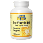 Natural Factors SunVitamin D3 Softgels 1000 IU 500 Softgels - Five Natural