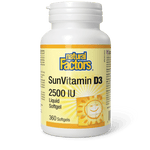 Natural Factors SunVitamin D3 Softgels 2500 IU 360 Softgels - Five Natural