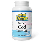 Natural Factors Super Cod Liver Oil 180 Softgels - Five Natural