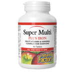 Natural Factors Super Multi Plus Iron 90 Tablets - Five Natural