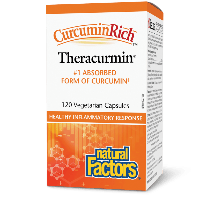 Natural Factors Theracurmin CurcuminRich 120 Veg Capsules - Five Natural