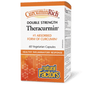 Natural Factors Theracurmin Double Strength CurcuminRich 60 Veg Capsules - Five Natural