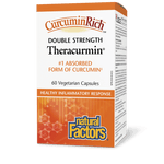 Natural Factors Theracurmin Double Strength CurcuminRich 60 Veg Capsules - Five Natural