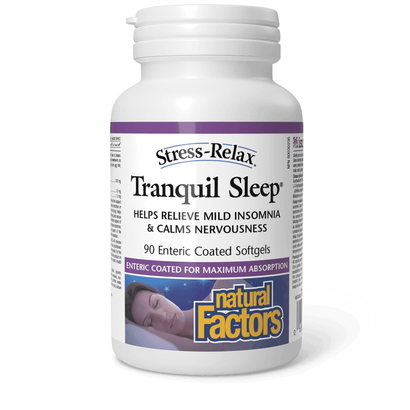 Natural Factors Tranquil Sleep Stress-Relax 90 Softgels - Five Natural