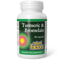 Natural Factors Turmeric & Bromelain 90 Capsules - Five Natural