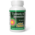 Natural Factors Turmeric & Bromelain 90 Capsules - Five Natural