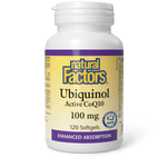 Natural Factors Ubiquinol Active CoQ10 100 mg 120 Softgels - Five Natural