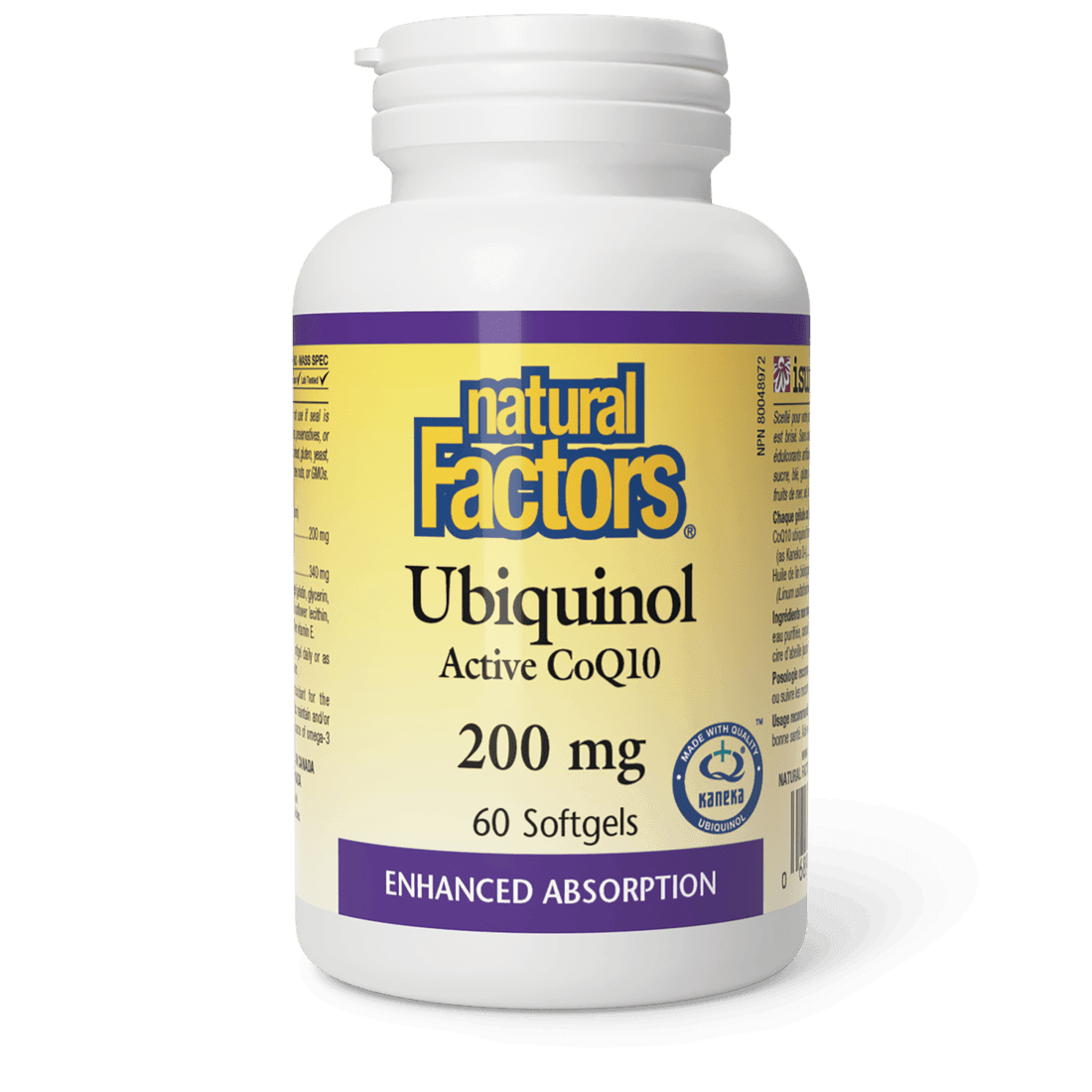 Natural Factors Ubiquinol Active CoQ10 200mg 60 Softgels