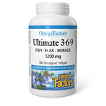 Natural Factors Ultimate 3•6•9 1200 mg OmegaFactors 180 Softgels - Five Natural