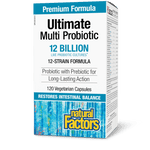 Natural Factors Ultimate Multi Probiotic 12 Billion Live Probiotic Cultures 120 Veg Capsules - Five Natural