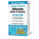 Natural Factors Ultimate Multi Probiotic Double Strength 24 Billion Live Probiotic Cultures 60 Veg Capsules - Five Natural