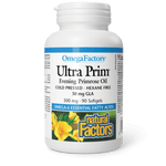 Natural Factors Ultra Prim Evening Primrose Oil 500 mg OmegaFactors 90 Softgels - Five Natural
