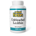 Natural Factors Unbleached Lecithin 1200 mg 180 Softgels - Five Natural