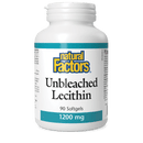 Natural Factors Unbleached Lecithin 1200 mg 90 Softgels - Five Natural