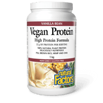 Natural Factors Vegan Protein High Protein Formula Vanilla Bean 1kg - Five Natural