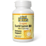 Natural Factors Vegan SunVitamin D3 1000 IU 180 Veg Capsules - Five Natural