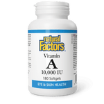 Natural Factors Vitamin A 10000 IU 180 Softgels - Five Natural