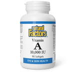 Natural Factors Vitamin A 10000 IU 90 Softgels - Five Natural