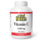 Natural Factors Vitamin C 1000 mg 180 Tablets - Five Natural