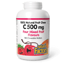 Natural Factors Vitamin C 500 mg Four Mixed Fruit 180 Chewable Wafers - Five Natural