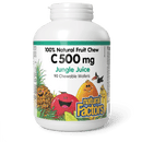 Natural Factors Vitamin C 500 mg Jungle Juice 90 Chewable Wafers - Five Natural
