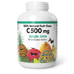 Natural Factors Vitamin C 500 mg Jungle Juice 90 Chewable Wafers - Five Natural