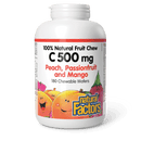 Natural Factors Vitamin C 500 mg Peach, Passionfruit and Mango 180 Chewable Wafers - Five Natural
