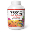 Natural Factors Vitamin C 500 mg - Peach, Passionfruit and Mango 90 Chewable Wafers - Five Natural