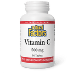Natural Factors Vitamin C 500mg Plus Bioflavonoids & Rosehips 90 Tablets - Five Natural