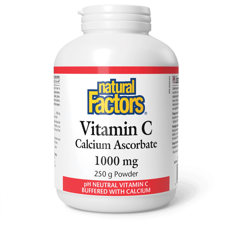 Natural Factors Vitamin C Calcium Ascorbate 1000 mg 250g - Five Natural