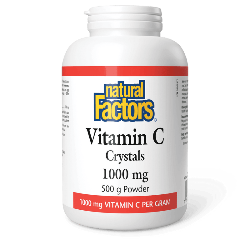 Natural Factors Vitamin C Crystals 1000 mg 500g - Five Natural