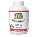 Natural Factors Vitamin C Time Release 1000 mg 180 Tablets - Five Natural